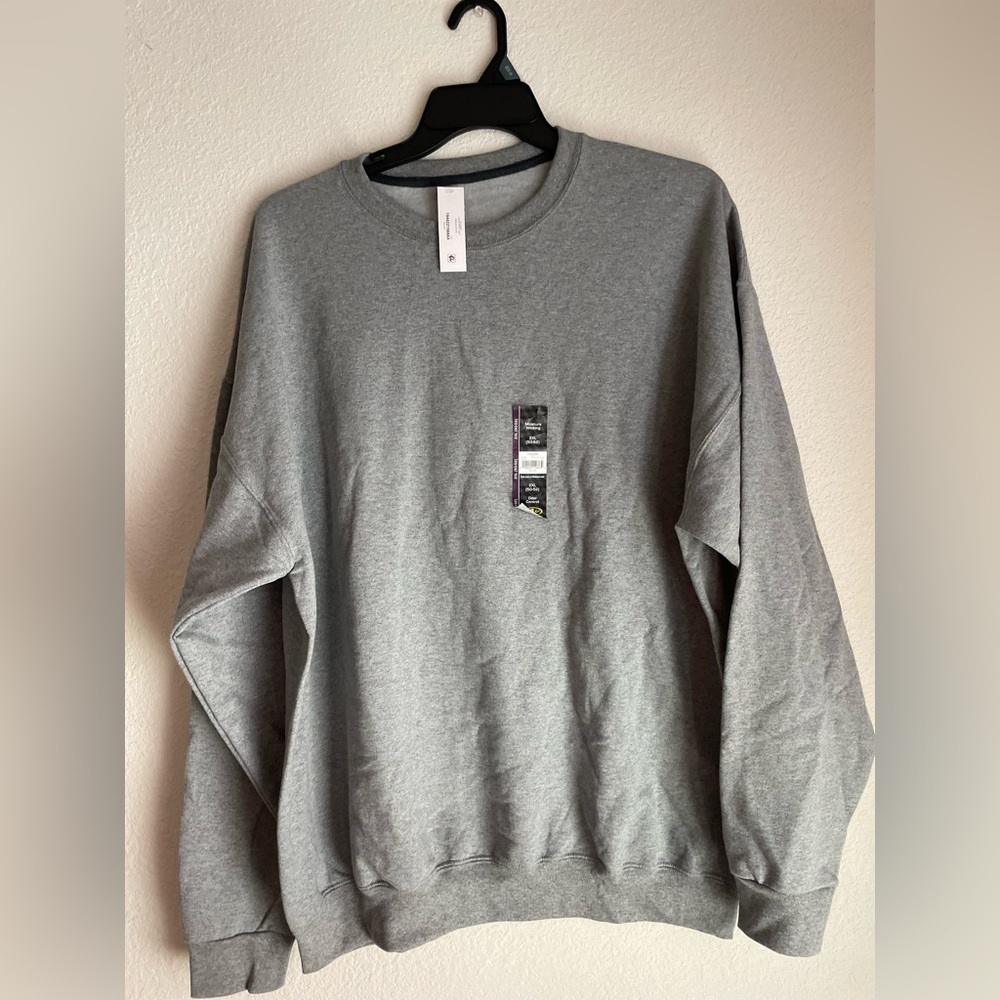 Athletic Works Moisture Wicking Fleece Gray Crewneck Pullover size XXL-NWT